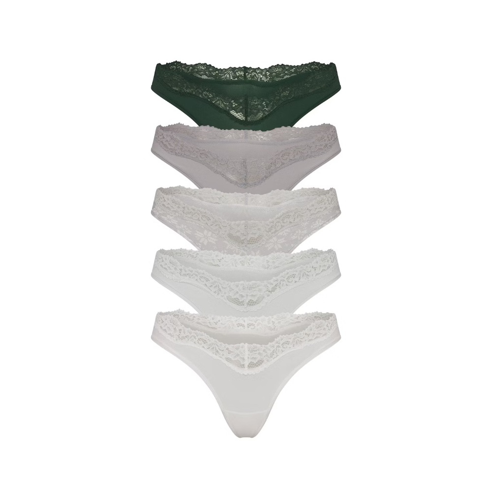 Skims Fits Everybody Mirror Multi DIPPED THONG 5-PACK Size Small